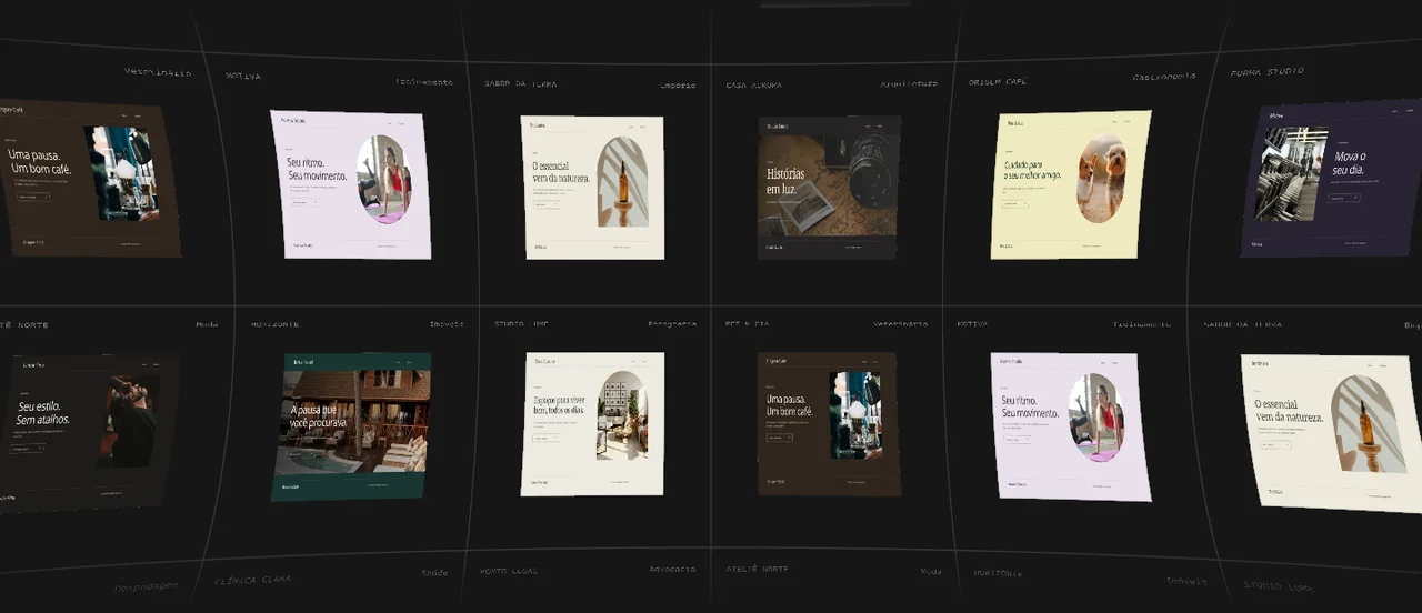 Galeria de prévias de sites