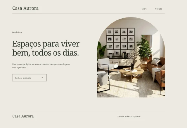 Prévia do site Casa Aurora