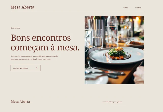 Prévia do site Mesa Aberta