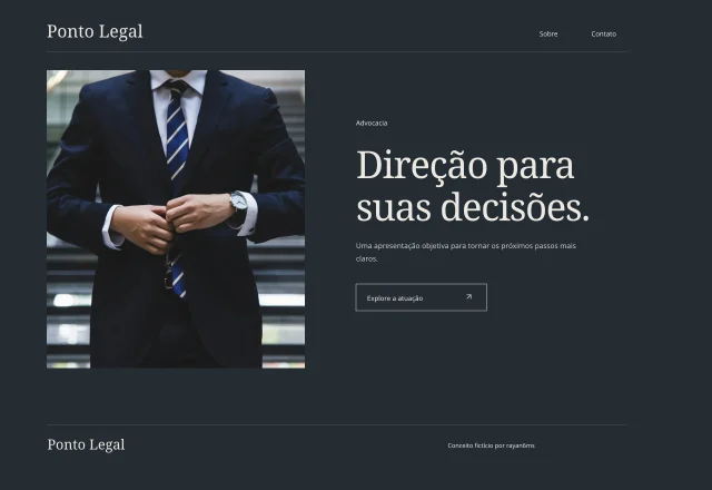 Prévia do site Ponto Legal