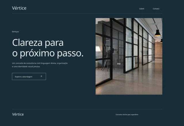 Prévia do site Vértice